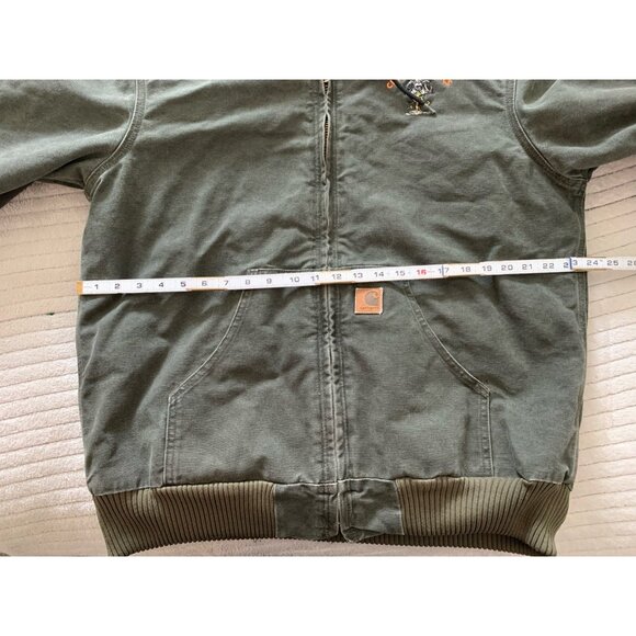 Carhartt J14 Mens Work Jacket Green Blanket Lined Sz 2x Chino Rentals vintage - Picture 4 of 6